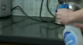 Close up of kitchen table being cleaned HD Footage