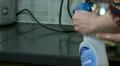 Close up of kitchen table being cleaned HD Footage