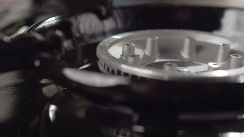 Close-up in the kitchen turns on gas burner with blue fire. Slow motion video Stock Footage 114306991
