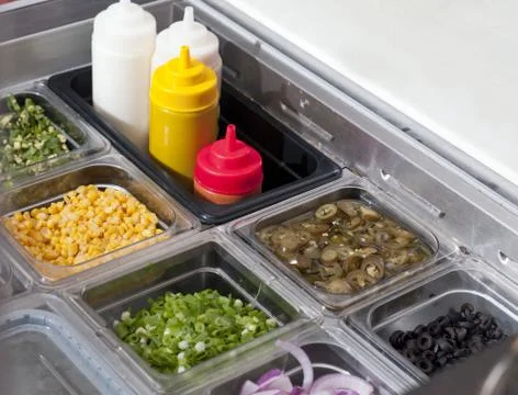 Close up of kitchen worktop Stock Photos