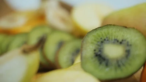 Close Up Of Kiwi Fruit Stock-Footage 127265634