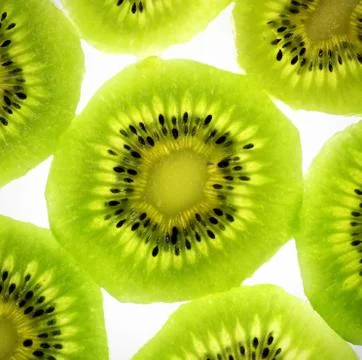 Close up on kiwi fruit Stock Photos