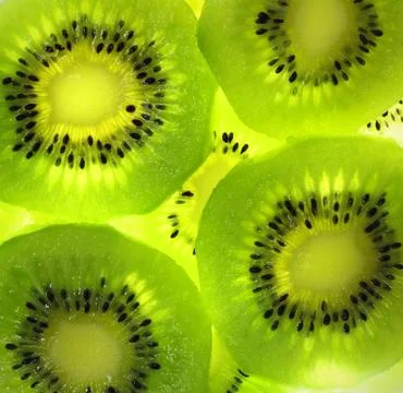 Close up on kiwi fruit Stock Photos