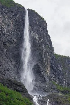 Close up of the Kjelfossen. Stock Photos