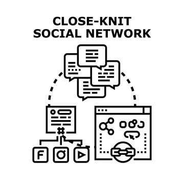 Close knit social network concept illustration 스톡 일러스트