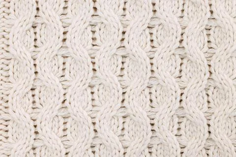 Close-Up of Knitted Wool Texture Stock Photos