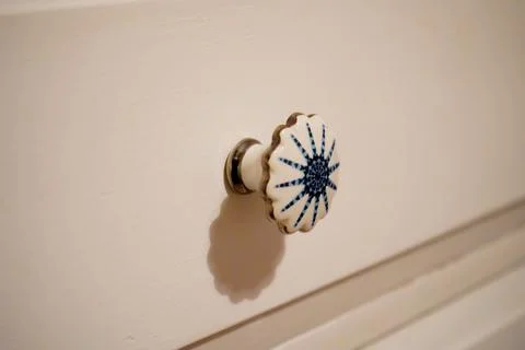 Close up of knobs in a chest of drawers Foto stock