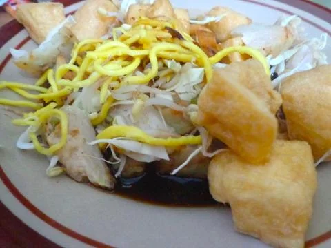 A close-up of kupat tahu Photos