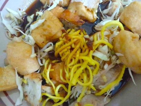 A close-up of kupat tahu Stock Photos