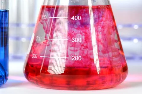 Close Up of Laboratory Beaker Foto stock