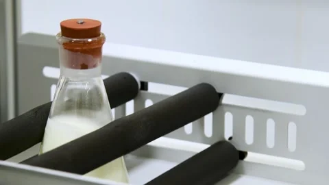 Close-up of laboratory equipment, test tubes and containers with chemicals .. Видео 331206283