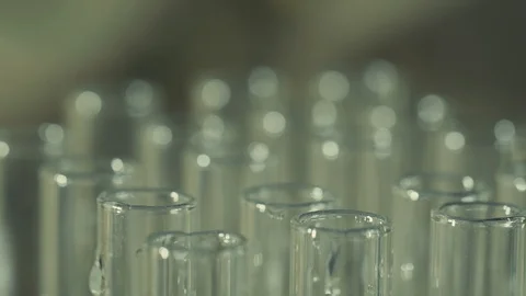Close up of laboratory scientist working with a pipette analyzes and extract the Stock Footage 87114570