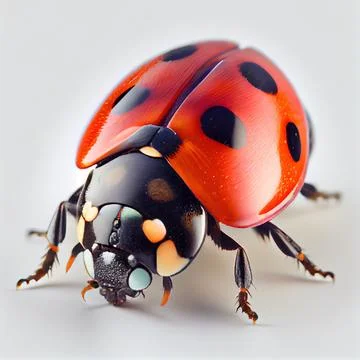 A close up of a ladybug Illustrazione stock