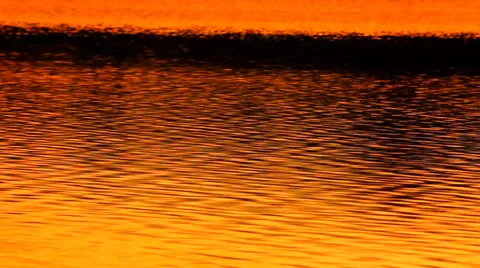Close-Up of Lake at Sunset Stock Footage 36134572