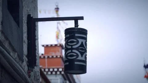 Close up of lamp on the building Foto stock