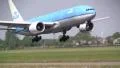 Close-up of a landing boeing 777 HD Footage