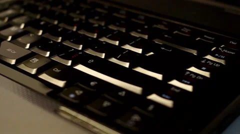 Close up of a laptop computer keyboard Stock Footage 52596947