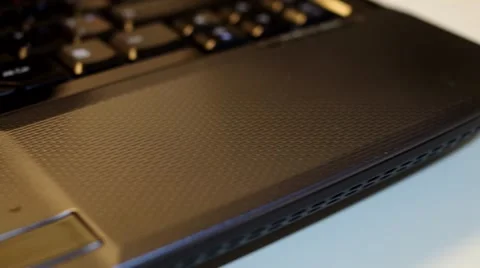 Close up of a laptop computer keyboard Stock Footage 52597101
