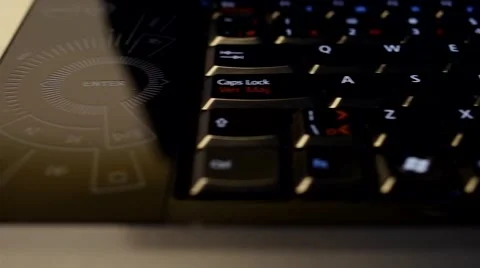 Close up of a laptop computer keyboard Stock Footage 52597211