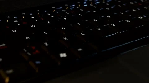 Close up of a laptop computer keyboard Stock Footage 52597590