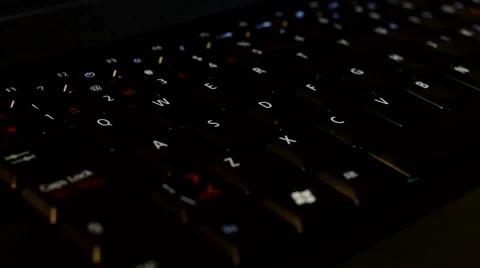 Close up of a laptop computer keyboard Stock Footage 52597711