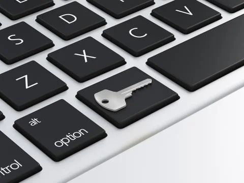Close up Laptop Computer on Top of Office Table of a Businessman with Empty Stock Illustration