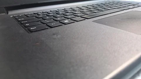 Close up of a laptop keyboard. Modern computer hardware for business and digital Stock Photos