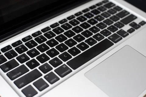 Close up on laptop keyboard Stock Photos