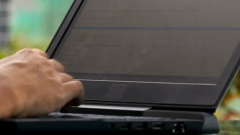 Close Laptop Screen with Software Program for Web Site Stock Footage 88068574