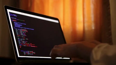 Close-up of laptop screen, Touch typing pointing cloud data social network media Vídeos de archivo 334586567