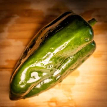 Close Up of Large Green Pepper Foto stock