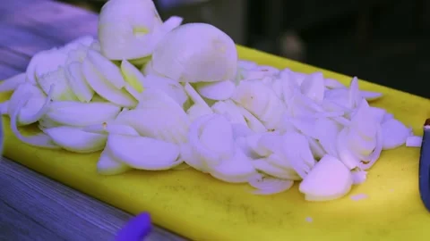 Close-up of large pieces of boiled meat for pilaf in aluminum bowl Stock Footage 346745750