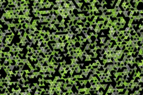 Close-up of a large pile of small green and black screws Stock Illustration