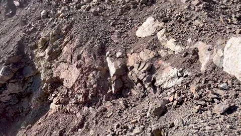 Close-up of a large pile of stone quarry mining resources Stock Footage 240489056