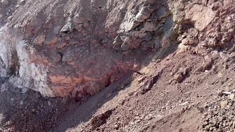 Close-up of a large pile of stone quarry mining resources Stock Footage 246977061