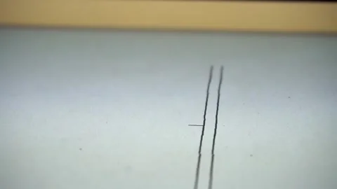 Close-up large plotter prints on whatman paper.  Stock Footage 247828020