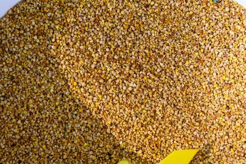 Close up of a large quantity of dried pollen available for sale at a food market Stock Photos