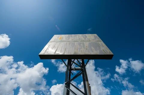 Close-up of a large signboard structure. Stock Photos