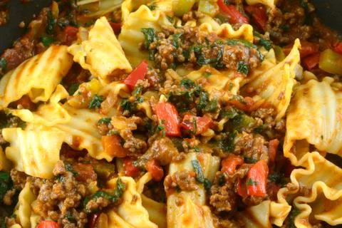 Close up of lasagna casserole Stock Photos