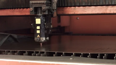 Close-up of a laser machine Stock Footage 128339196