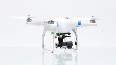 A  close up launch of a Quadcopter Drone Stock Footage 45834564