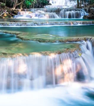 Close up on layer of waterfall Stock Photos