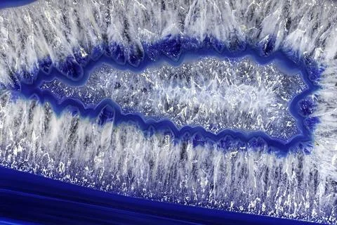 Close up on a layered blue geode Stock-Fotos
