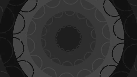 Close up of layered circular rings in varying shades of gray forming a hypnot Иллюстрация