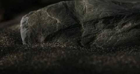 Close-Up of Layered Rock Formation with Fine Textures. Stock Footage 278066122