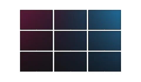 Close up LCD television wall 库存插图