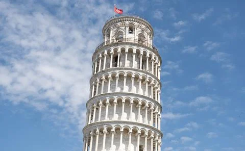 Close-up of the Leaning Tower of Pisa Architecture Fotos de archivo