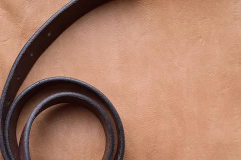 Close up of a leather belt Stock Photos