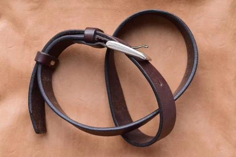 Close up of a leather belt Stock Photos