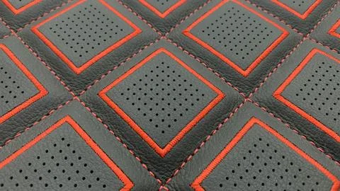 Close up leather texture diamond pattern Stock Photos